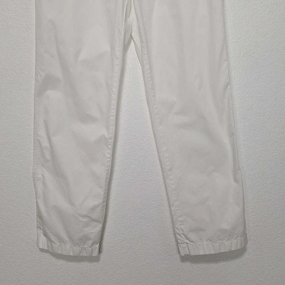 J. Crew Men’s White Preppy Quiet Luxury High Rise Chino Pants Size 34 x 34